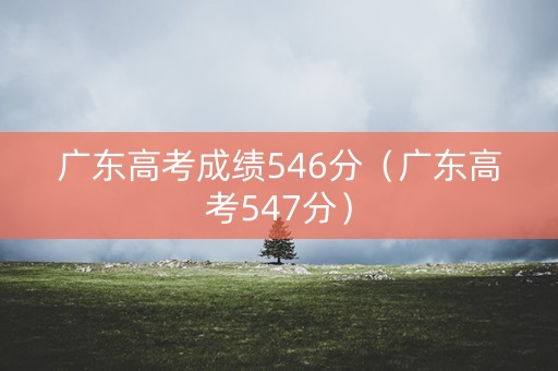 广东高考成绩546分（广东高考547分）