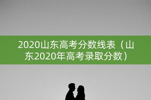 2020山东高考分数线表（山东2020年高考录取分数）