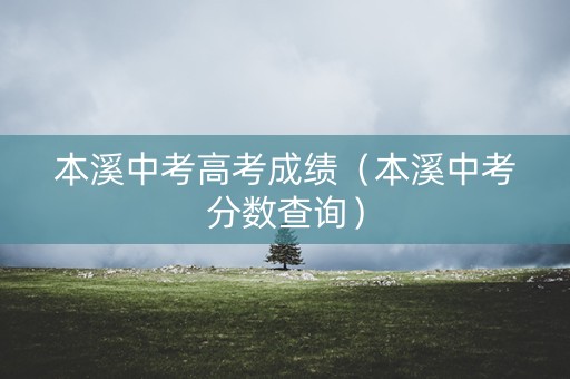 本溪中考高考成绩（本溪中考分数查询）