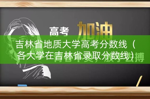 吉林省地质大学高考分数线（各大学在吉林省录取分数线）