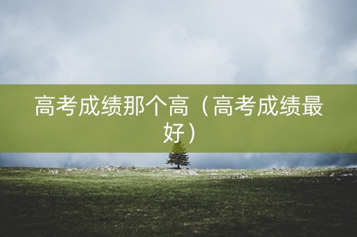 高考成绩那个高(高考成绩最好) 高考成绩那个高(高考成绩最好)