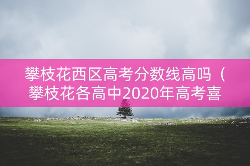 攀枝花西区高考分数线高吗（攀枝花各高中2020年高考喜报）