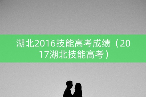 湖北2016技能高考成绩（2017湖北技能高考）