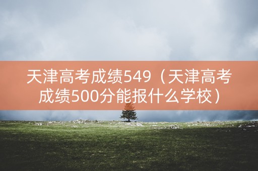 天津高考成绩549（天津高考成绩500分能报什么学校）