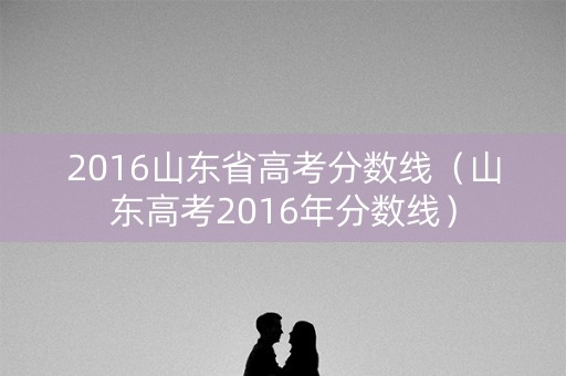 2016山东省高考分数线（山东高考2016年分数线）
