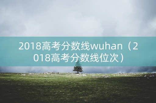2018高考分数线wuhan（2018高考分数线位次）