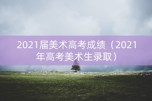2021届美术高考成绩（2021年高考美术生录取）