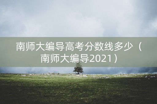 南师大编导高考分数线多少（南师大编导2021）