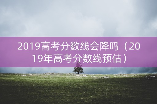 2019高考分数线会降吗(2019年高考分数线预估) 2019高考分数线会降吗(2019年高考分数线预估)
