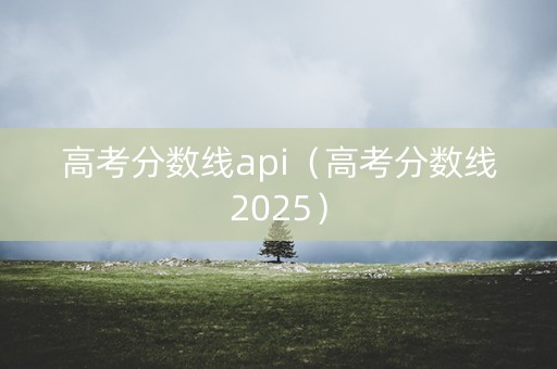 高考分数线api（高考分数线2025）