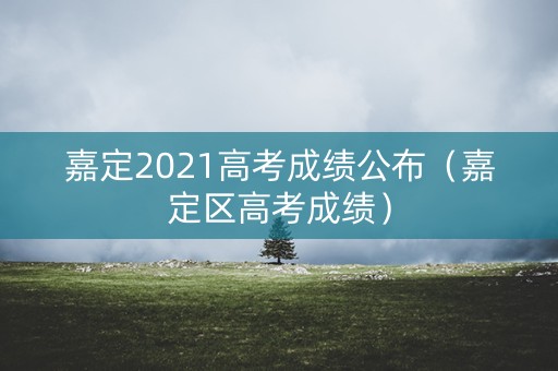 嘉定2021高考成绩公布（嘉定区高考成绩）
