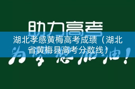 湖北孝感黄梅高考成绩（湖北省黄梅县高考分数线）