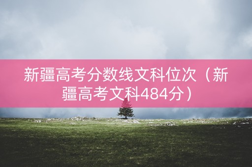 新疆高考分数线文科位次（新疆高考文科484分）