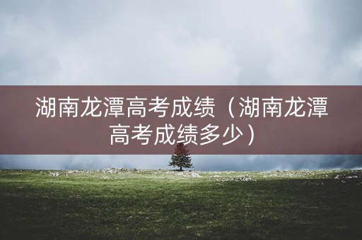 湖南龙潭高考成绩（湖南龙潭高考成绩多少）