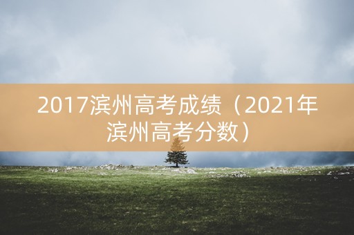 2017滨州高考成绩（2021年滨州高考分数）