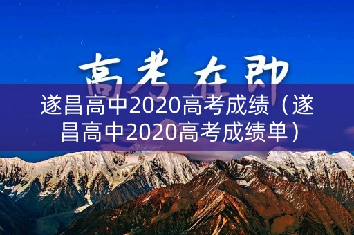 遂昌高中2020高考成绩（遂昌高中2020高考成绩单）