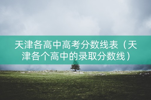 天津各高中高考分数线表（天津各个高中的录取分数线）
