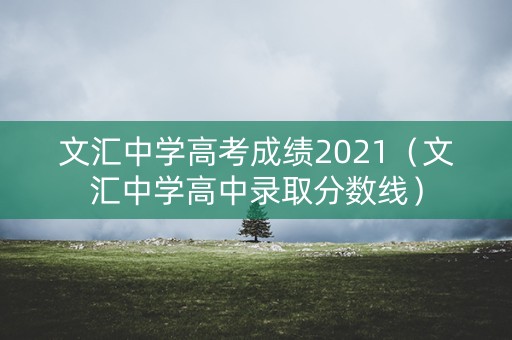 文汇中学高考成绩2021（文汇中学高中录取分数线）