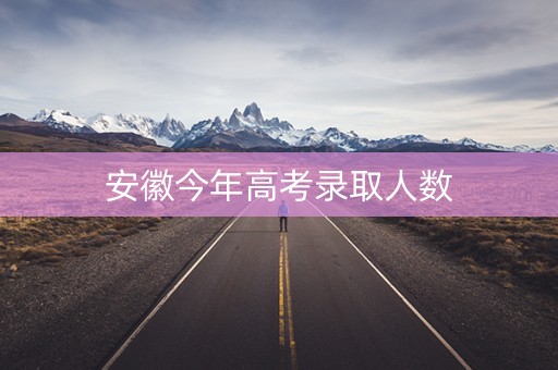 安徽今年高考录取人数 安徽今年高考录取人数