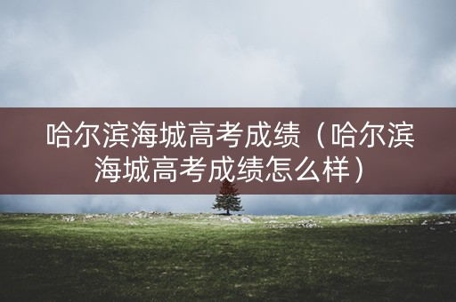 哈尔滨海城高考成绩（哈尔滨海城高考成绩怎么样）