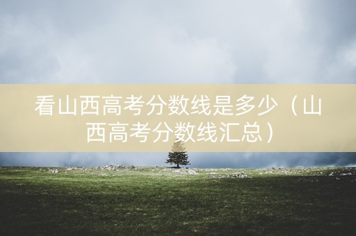看山西高考分数线是多少（山西高考分数线汇总）