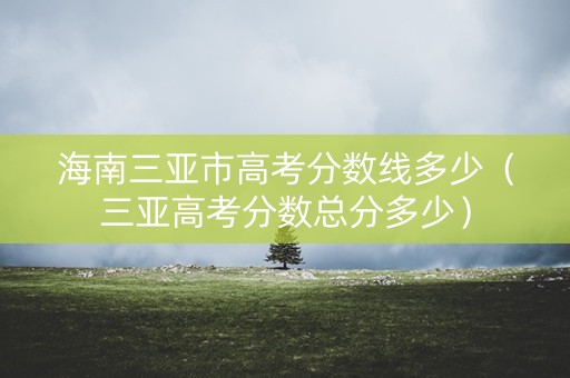 海南三亚市高考分数线多少(三亚高考分数总分多少) 海南三亚市高考分数线多少(三亚高考分数总分多少)