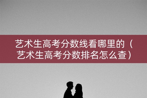 艺术生高考分数线看哪里的（艺术生高考分数排名怎么查）