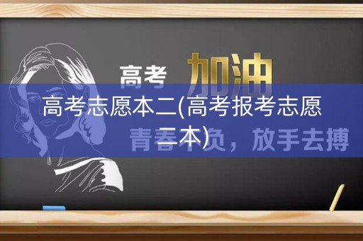 高考志愿本二(高考报考志愿二本)