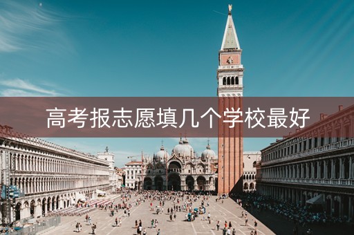 高考报志愿填几个学校最好