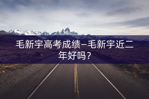 毛新宇高考成绩—毛新宇近二年好吗？