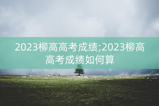 2023柳高高考成绩;2023柳高高考成绩如何算