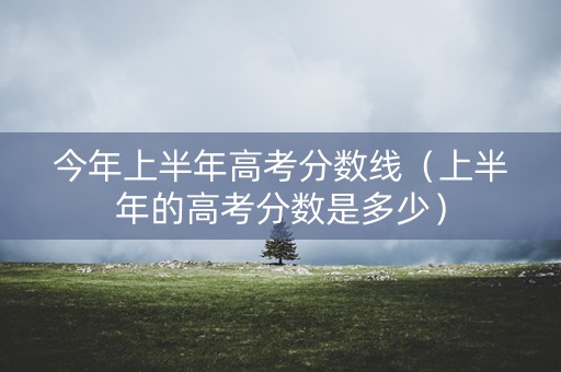 今年上半年高考分数线（上半年的高考分数是多少）
