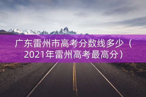 广东雷州市高考分数线多少（2021年雷州高考最高分）