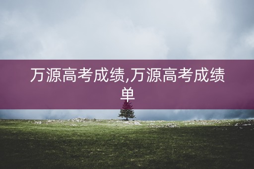 万源高考成绩,万源高考成绩单