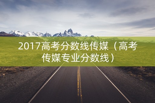 2017高考分数线传媒（高考传媒专业分数线）