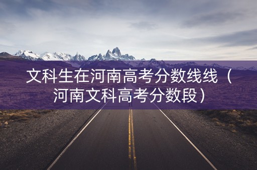 文科生在河南高考分数线线（河南文科高考分数段）