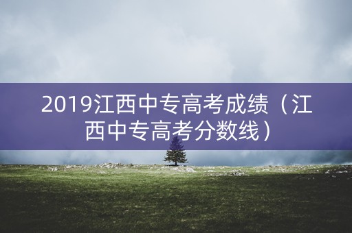 2019江西中专高考成绩（江西中专高考分数线）