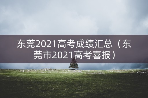 东莞2021高考成绩汇总（东莞市2021高考喜报）