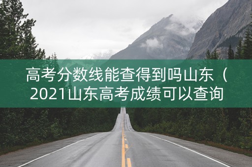 高考分数线能查得到吗山东（2021山东高考成绩可以查询了吗）