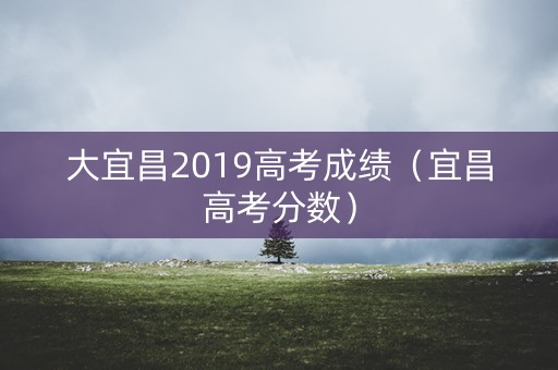 大宜昌2019高考成绩（宜昌高考分数）