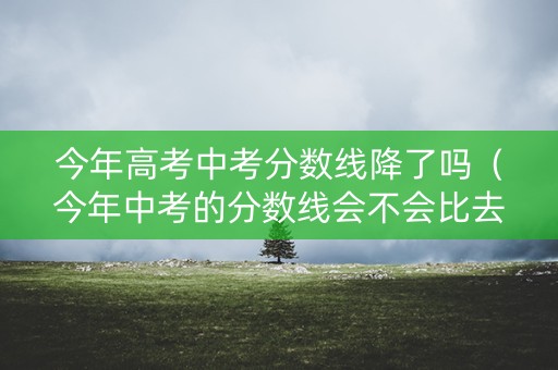 今年高考中考分数线降了吗（今年中考的分数线会不会比去年高出很多呢）