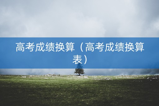 高考成绩换算（高考成绩换算表）