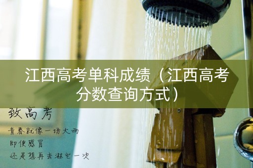江西高考单科成绩（江西高考分数查询方式）