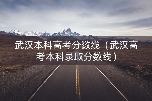 武汉本科高考分数线（武汉高考本科录取分数线）