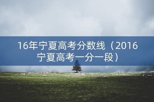 16年宁夏高考分数线(2016宁夏高考一分一段) 16年宁夏高考分数线(2016宁夏高考一分一段)
