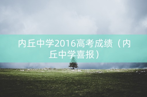 内丘中学2016高考成绩（内丘中学喜报）