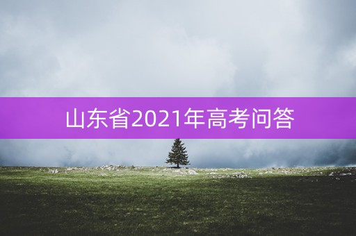 山东省2021年高考问答 山东省2021年高考问答