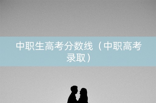 中职生高考分数线（中职高考录取）