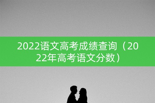 2022语文高考成绩查询（2022年高考语文分数）