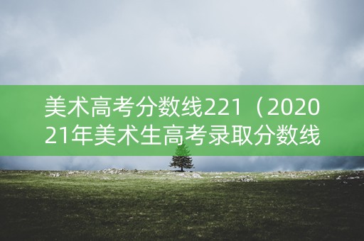 美术高考分数线221（202021年美术生高考录取分数线）